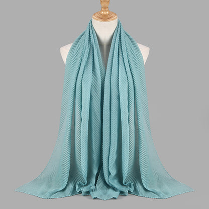 Buy NOW this Hijab - Twill Crumpled Pleated Scarf Women's Bag Headscarf or other Hijab from Rawdah Al-Jennah