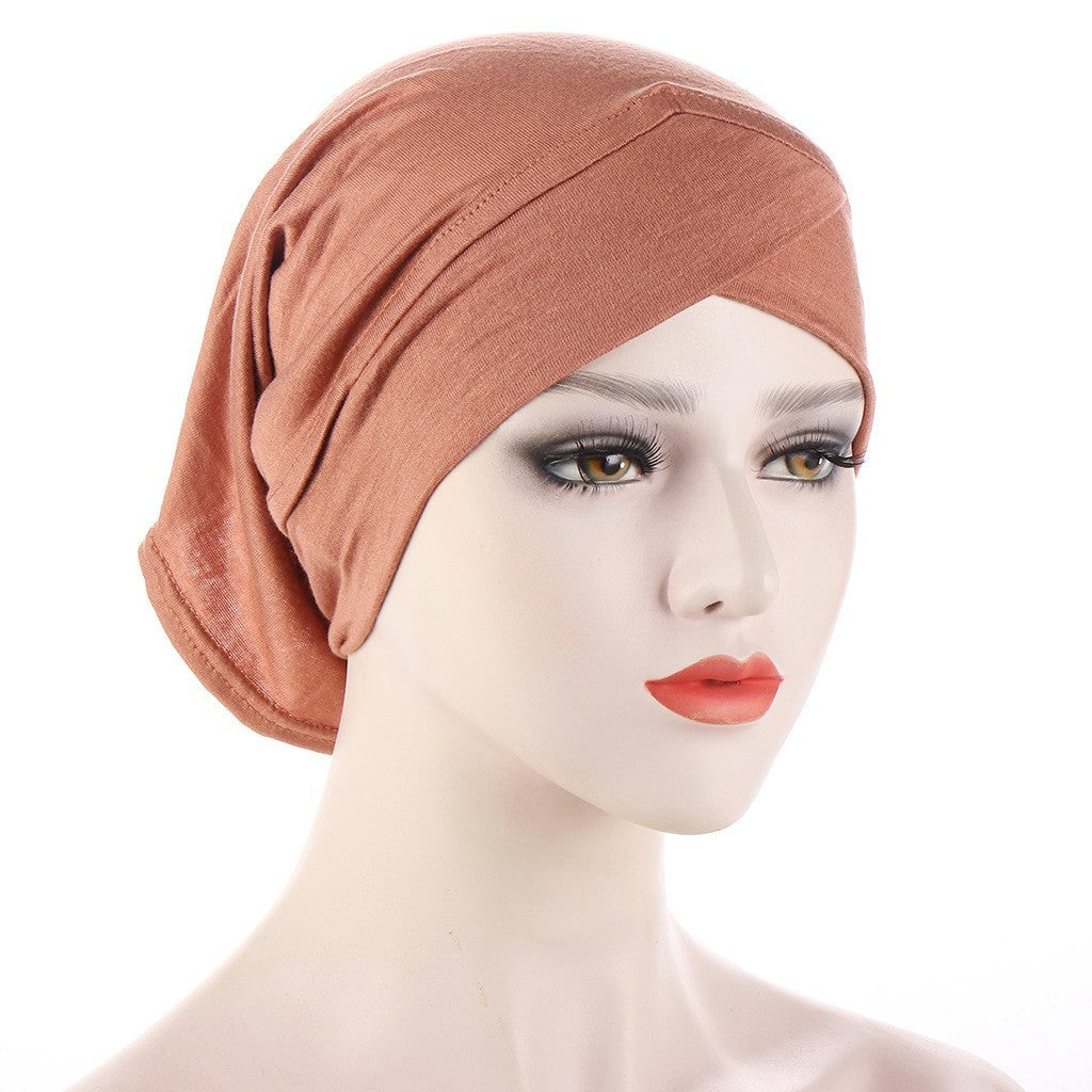 Buy NOW this Hijab - Solid Color Forehead Cross Inner Hijab Cap or other Inner Hijab from Rawdah Al-Jennah