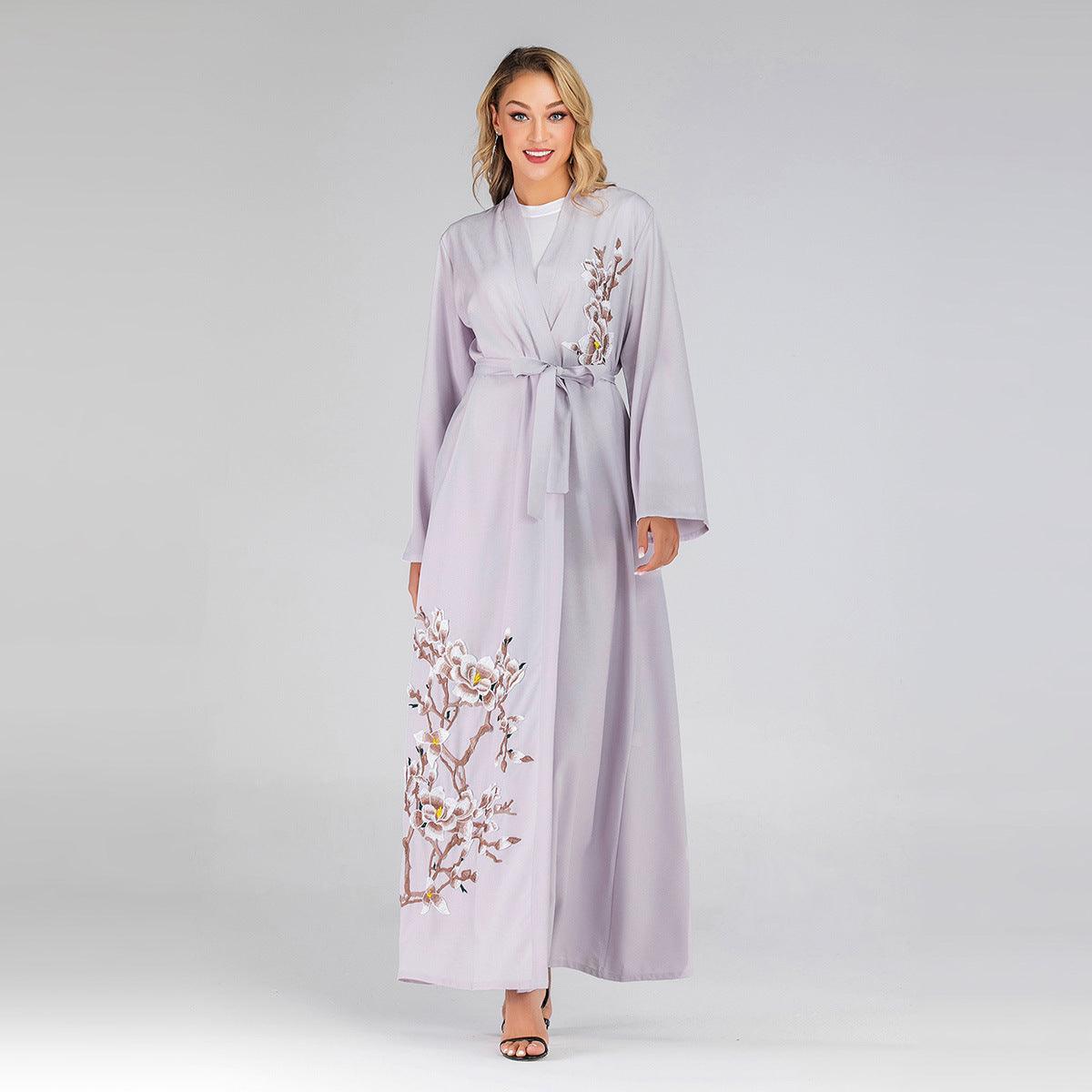 Abaya - Fashionable, Gorgeous, Embroidered Long Sleeve Abaya - Rawdah Al-Jennah