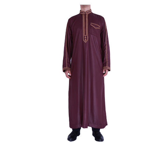 Buy NOW this Men's Thobe / Jalabiya - Polyester Cotton Embroidered Robe or other Thobe / Kandoora / Jalabiya from Rawdah Al-Jennah