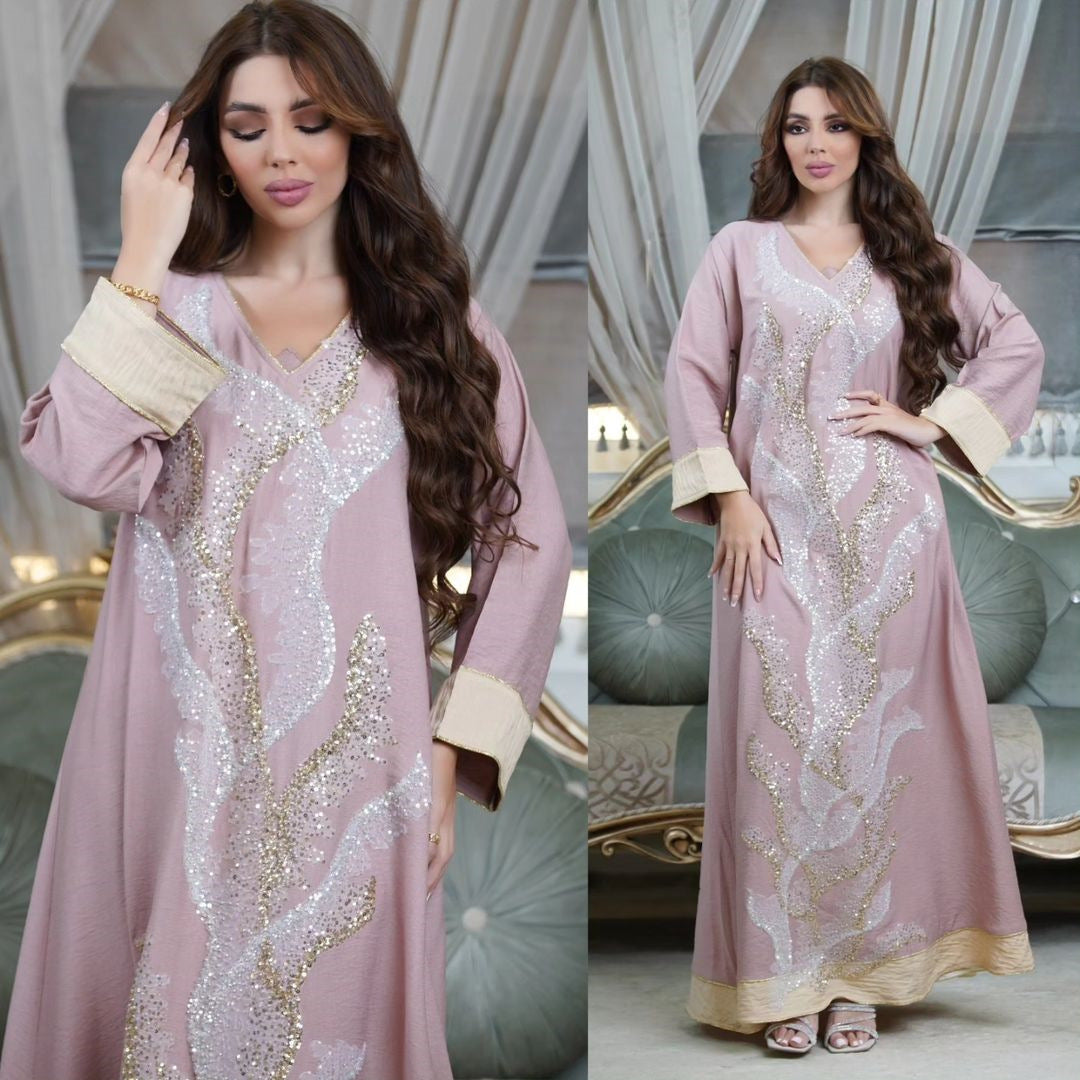 Buy NOW this Women's Jalabiya / Robe Sequin Embroider Fashion or other Jalabiya for Women from Rawdah Al-Jennah