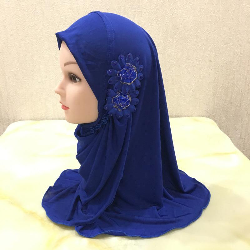 Buy NOW this Hijab - Girl's Easy to Wear Flower Design Hijab or other Girls Hijab from Rawdah Al-Jennah