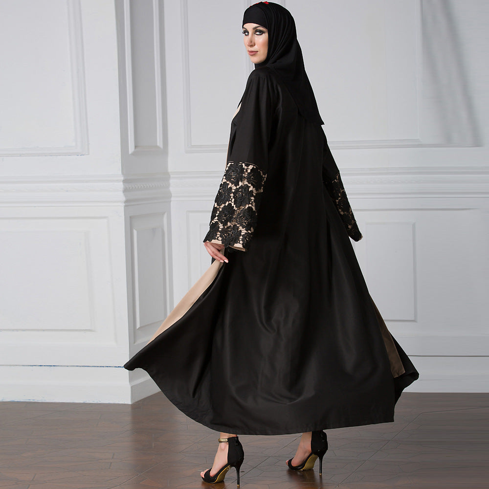 Buy NOW this Abaya - Loose Fitting Abaya with Cuff Stitching or other Abaya from Rawdah Al-Jennah