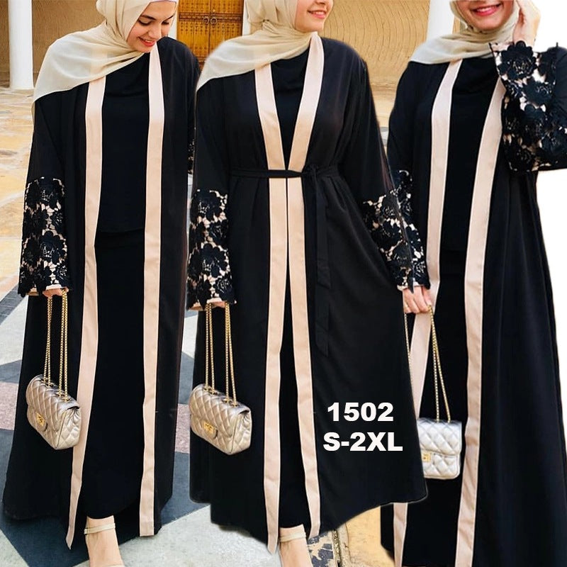 Buy NOW this Abaya - Loose Fitting Abaya with Cuff Stitching or other Abaya from Rawdah Al-Jennah