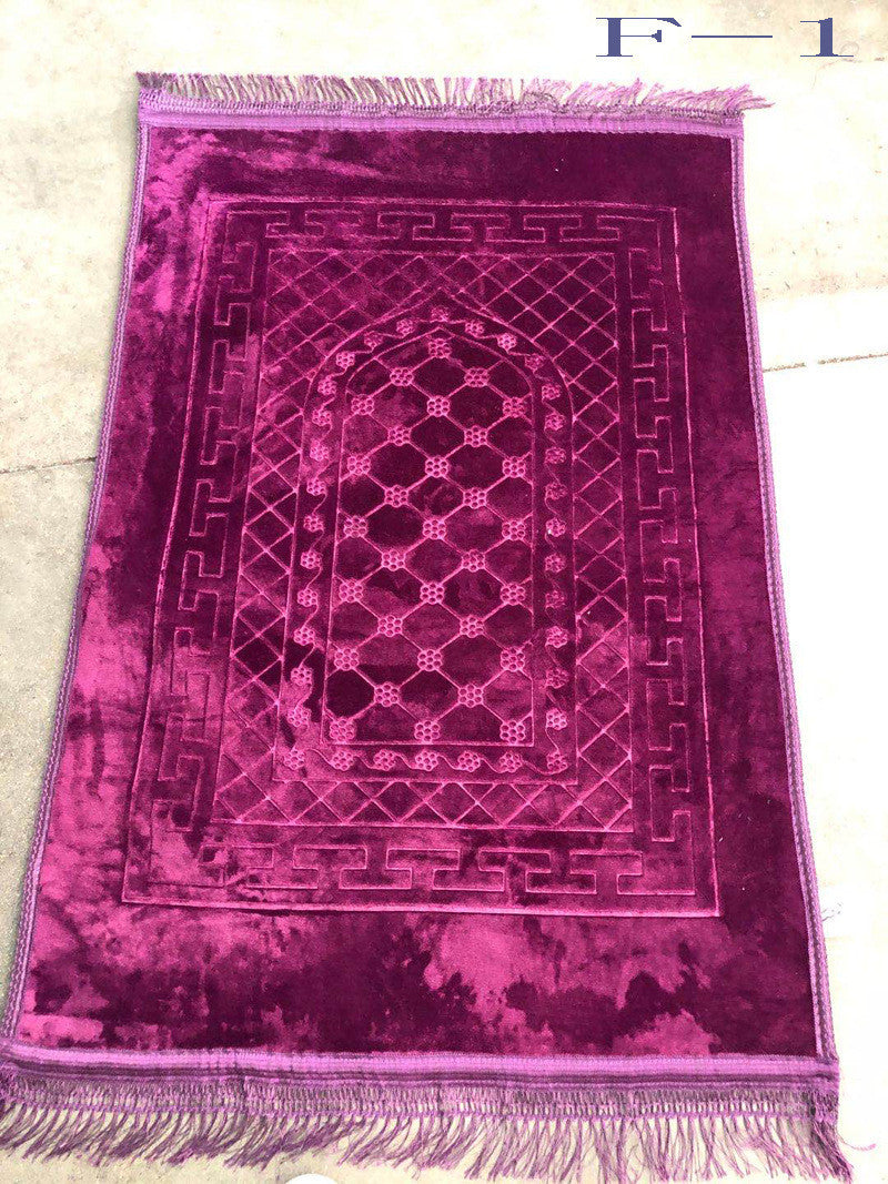 Buy NOW this Flannel Colorful Muslim Prayer Mat or other Prayer Mat from Rawdah Al-Jennah