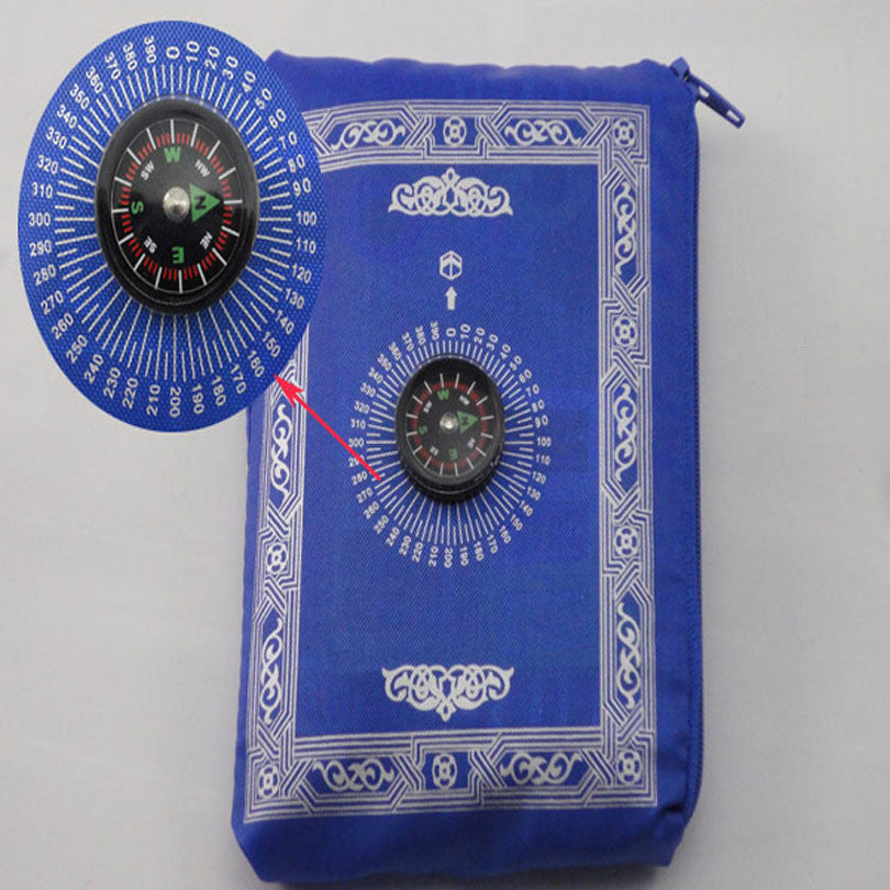 Buy NOW this Prayer / Salah Mat - Travel Prayer Mat With Qibla Compass or other prayer mat from Rawdah Al-Jennah