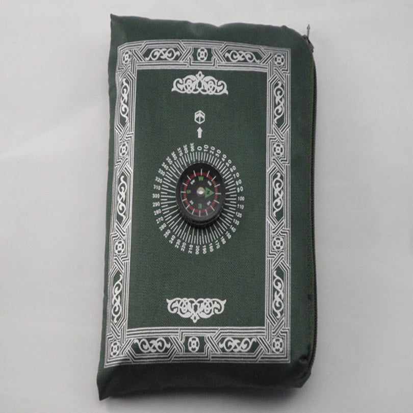 Buy NOW this Prayer / Salah Mat - Travel Prayer Mat With Qibla Compass or other prayer mat from Rawdah Al-Jennah