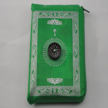 Buy NOW this Prayer / Salah Mat - Travel Prayer Mat With Qibla Compass or other prayer mat from Rawdah Al-Jennah