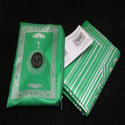 Buy NOW this Prayer / Salah Mat - Travel Prayer Mat With Qibla Compass or other prayer mat from Rawdah Al-Jennah