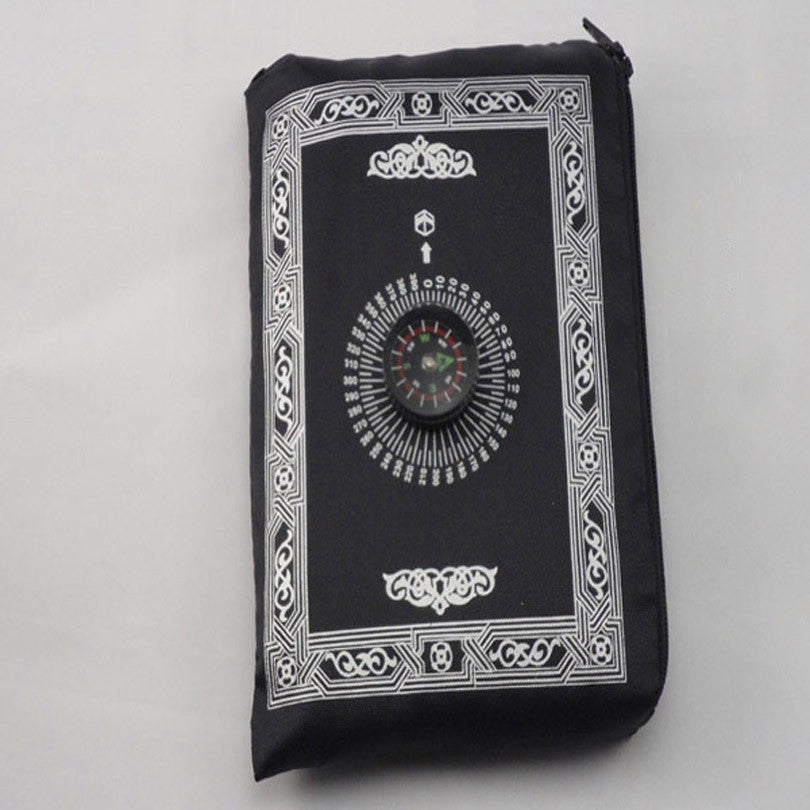 Buy NOW this Prayer / Salah Mat - Travel Prayer Mat With Qibla Compass or other prayer mat from Rawdah Al-Jennah