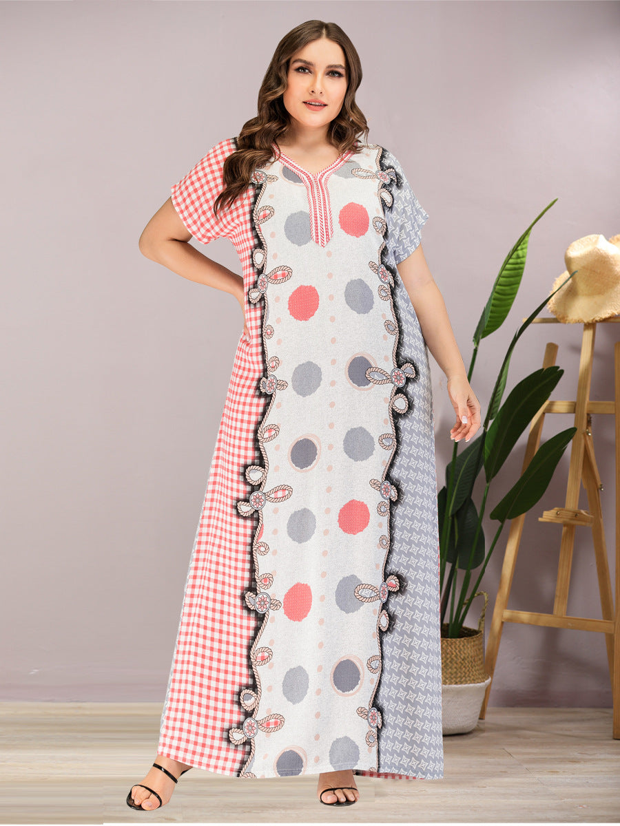 Buy NOW this Women's Jalabiya - Vibrant Print Design Jalabiya W/ Plus Sizes or other Jalabiya for Women from Rawdah Al-Jennah