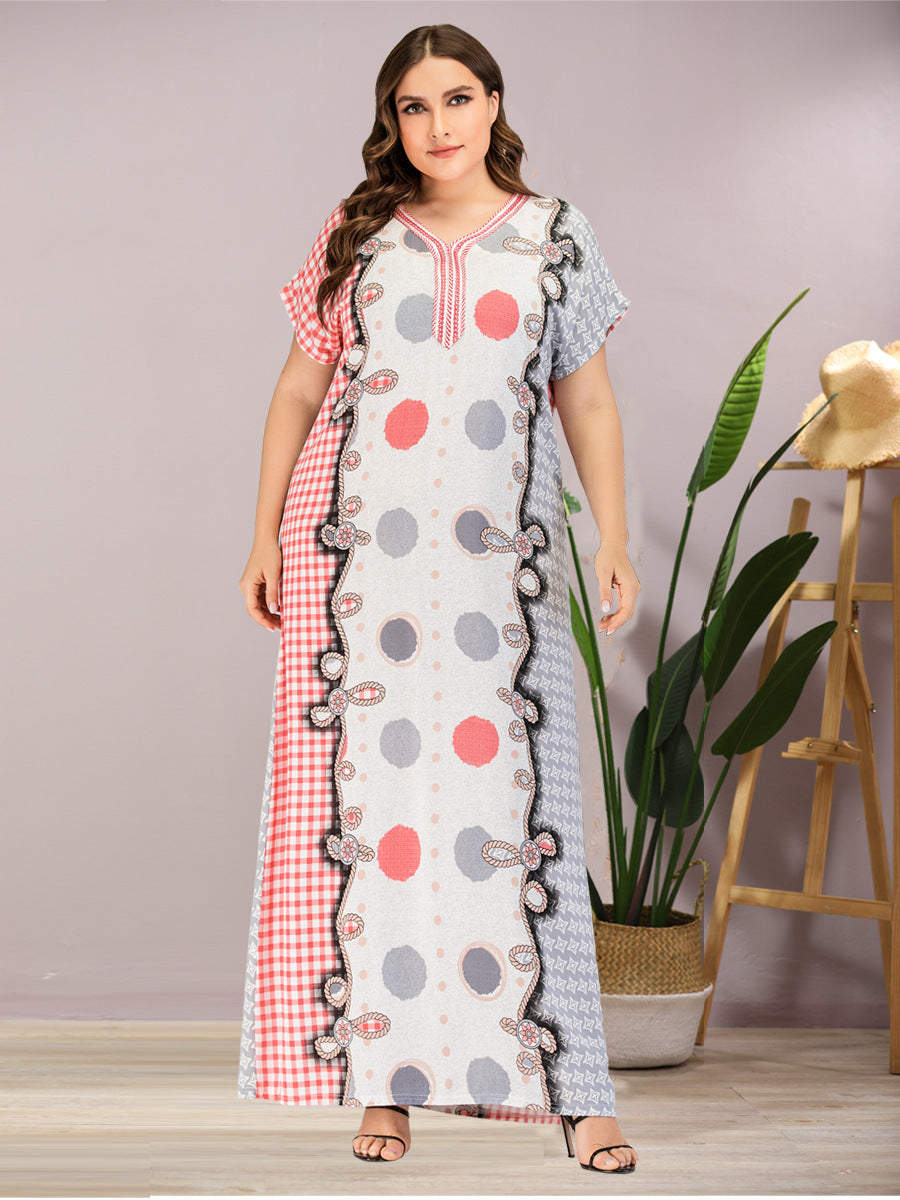 Buy NOW this Women's Jalabiya - Vibrant Print Design Jalabiya W/ Plus Sizes or other Jalabiya for Women from Rawdah Al-Jennah