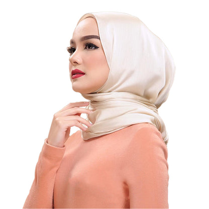 Buy NOW this Hijab - Satin Bright Monochrome Hijabs or other Hijabs from Rawdah Al-Jennah