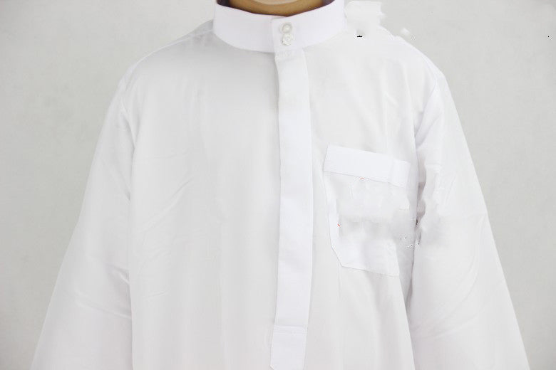 Buy NOW this Boy's Thobe - Washed Velvet Embroidered With Stand Collar or other Boys Thobe from Rawdah Al-Jennah