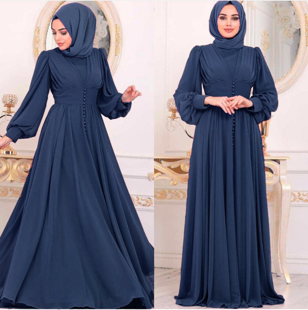 Buy NOW this Modest Dress - Women's Long Sleeve Chiffon Dress or other modest dress from Rawdah Al-Jennah