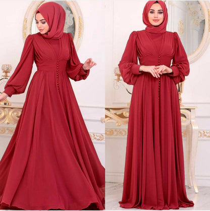 Buy NOW this Modest Dress - Women's Long Sleeve Chiffon Dress or other modest dress from Rawdah Al-Jennah