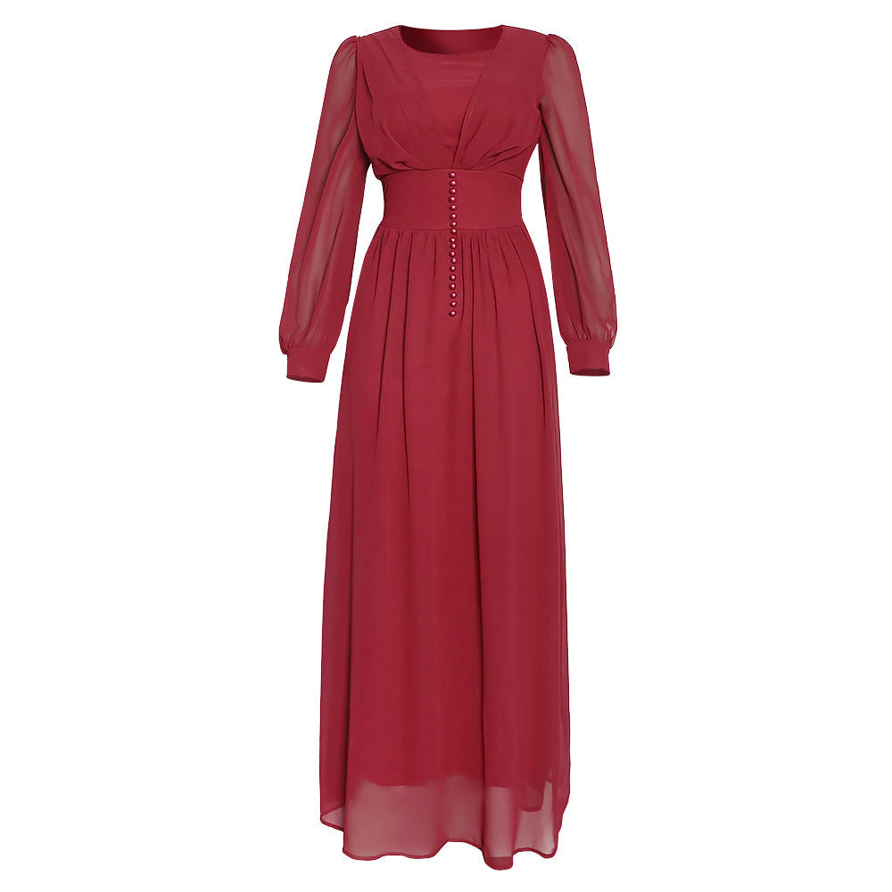 Buy NOW this Modest Dress - Women's Long Sleeve Chiffon Dress or other modest dress from Rawdah Al-Jennah