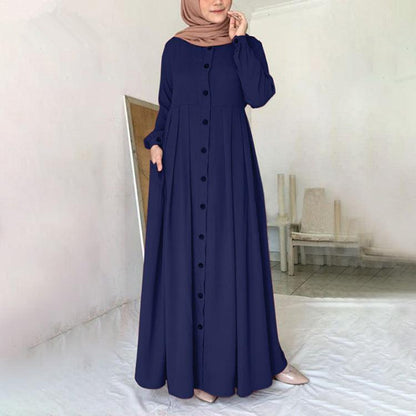 Abaya / Modest Dress - Loose Fitting, Retro Style Abaya / Dress - Rawdah Al-Jennah