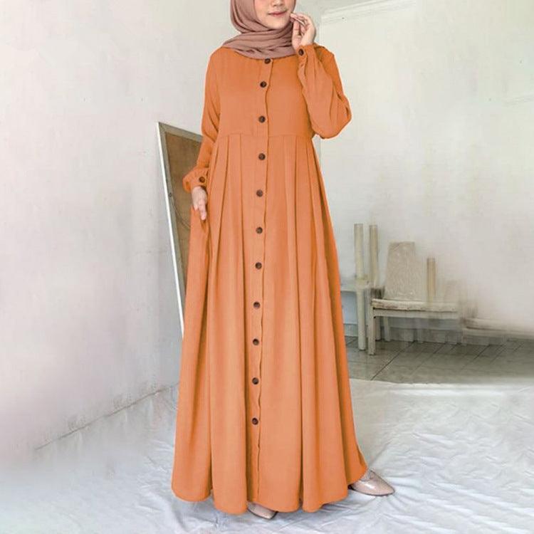 Abaya / Modest Dress - Loose Fitting, Retro Style Abaya / Dress - Rawdah Al-Jennah