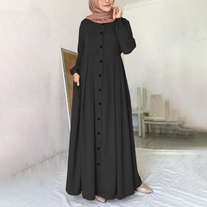 Abaya / Modest Dress - Loose Fitting, Retro Style Abaya / Dress - Rawdah Al-Jennah