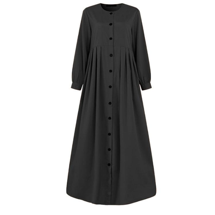 Abaya / Modest Dress - Loose Fitting, Retro Style Abaya / Dress - Rawdah Al-Jennah