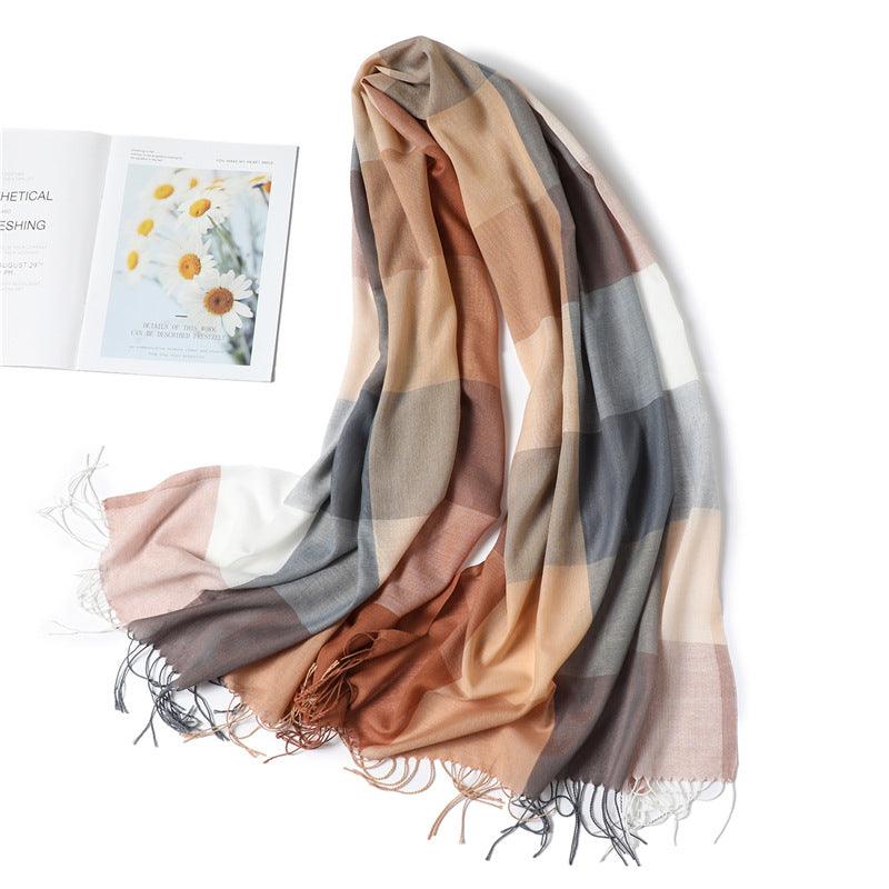 Hijab / Scarf - Thin Fashion Fringe Versatile Decorative Hijab / Scarf - Rawdah Al-Jennah