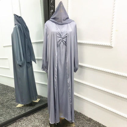 Modest Dress - Solid Color Two-piece Dress set - Rawdah Al-Jennah