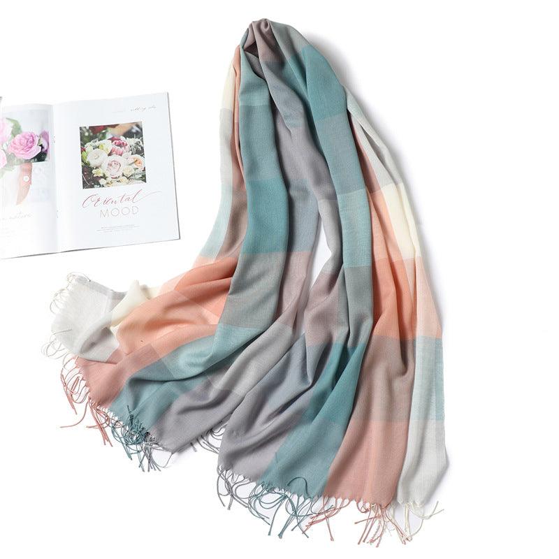 Hijab / Scarf - Thin Fashion Fringe Versatile Decorative Hijab / Scarf - Rawdah Al-Jennah