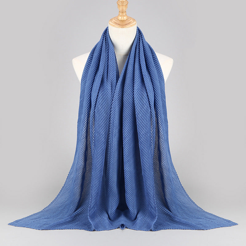 Buy NOW this Hijab - Twill Crumpled Pleated Scarf Women's Bag Headscarf or other Hijab from Rawdah Al-Jennah