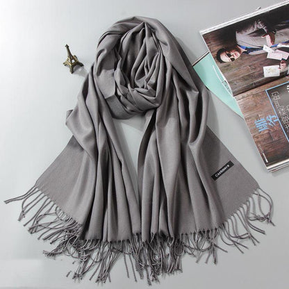 Hijab / Scarf - Fashion Cashmere Dual-use Hijab / Shawl Warm Scarf - Rawdah Al-Jennah