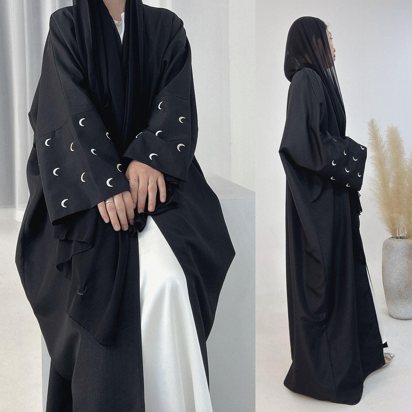 Abaya - Elegant, Simple, Modest Design Embroidered Abaya - Rawdah Al-Jennah