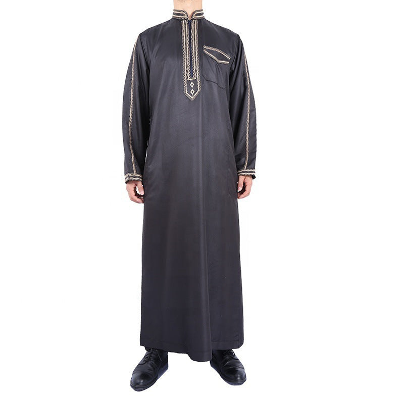 Buy NOW this Men's Thobe / Jalabiya - Polyester Cotton Embroidered Robe or other Thobe / Kandoora / Jalabiya from Rawdah Al-Jennah