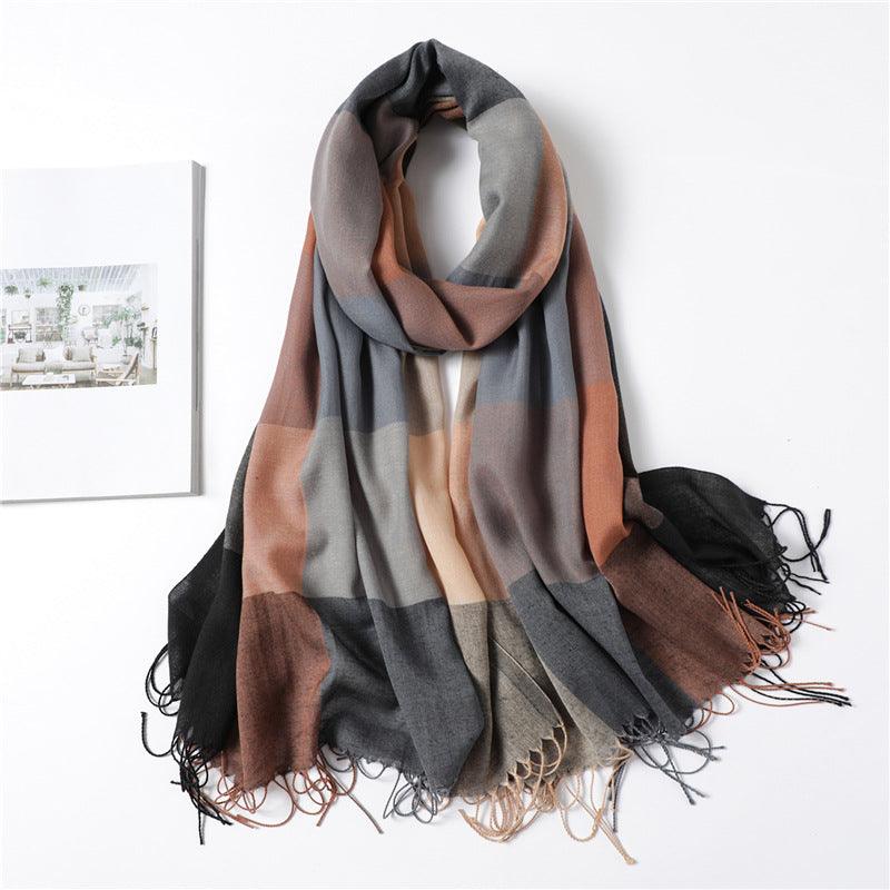 Hijab / Scarf - Thin Fashion Fringe Versatile Decorative Hijab / Scarf - Rawdah Al-Jennah