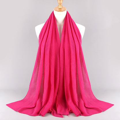 Buy NOW this Hijab - Twill Crumpled Pleated Scarf Women's Bag Headscarf or other Hijab from Rawdah Al-Jennah