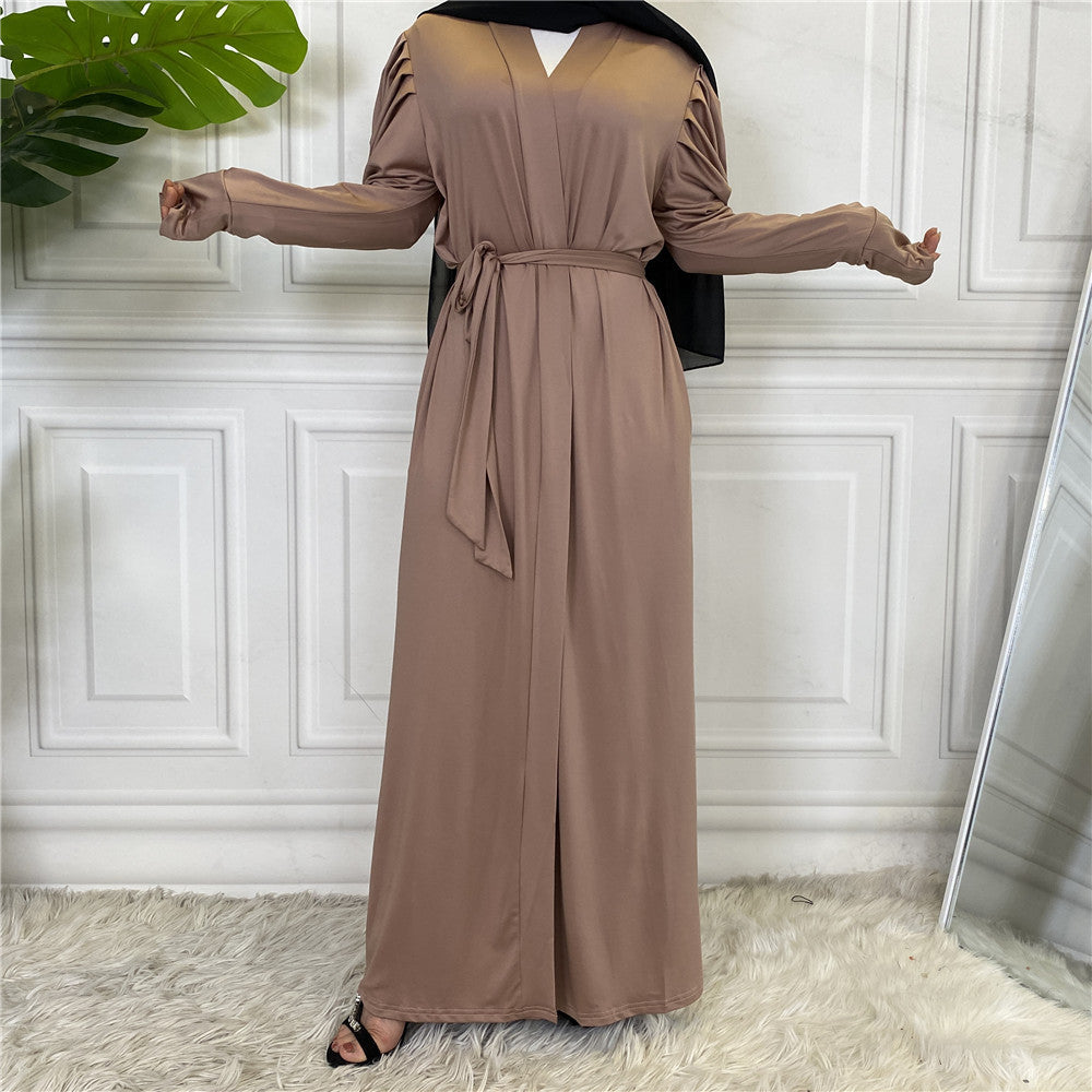 Buy NOW this Fashion Women's Solid Muslim Cardigan or other Abaya / Dress Set from Rawdah Al-Jennah