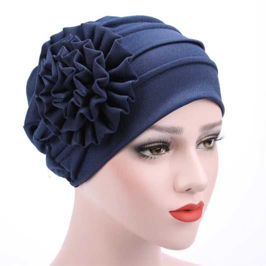 Buy NOW this Hijab Cap - Solid Color Cap With Flower Design or other Hijab Cap from Rawdah Al-Jennah