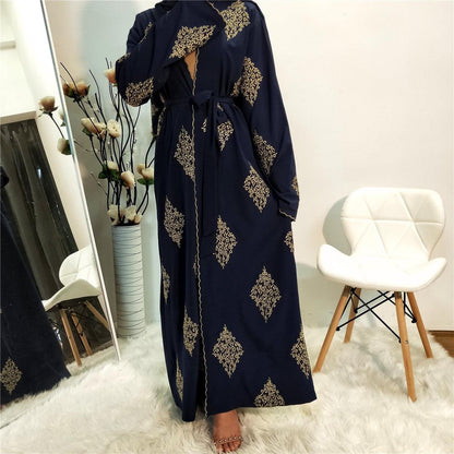 Buy NOW this Abaya - Elegant Gold design Machine Embroidered or other Abaya from Rawdah Al-Jennah