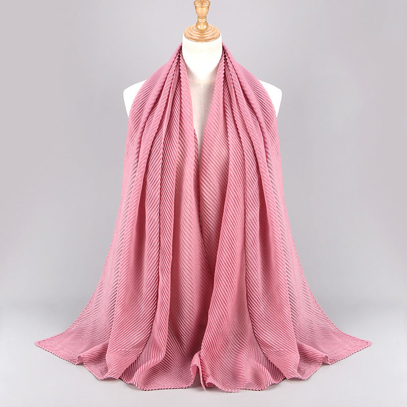 Buy NOW this Hijab - Twill Crumpled Pleated Scarf Women's Bag Headscarf or other Hijab from Rawdah Al-Jennah