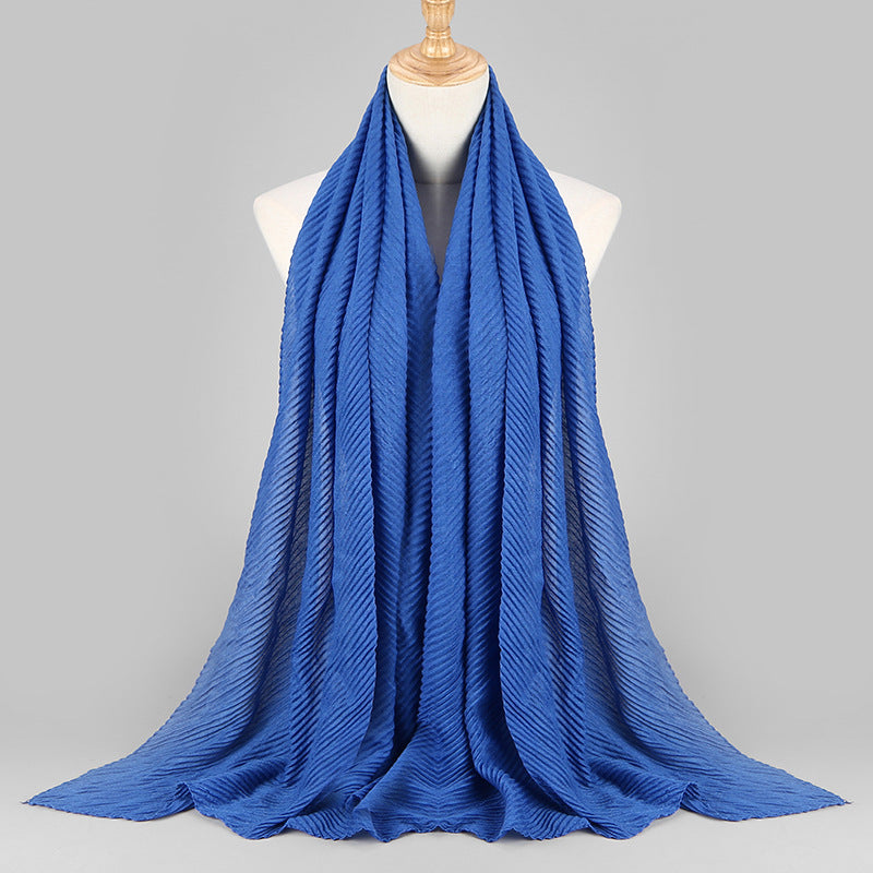 Buy NOW this Hijab - Twill Crumpled Pleated Scarf Women's Bag Headscarf or other Hijab from Rawdah Al-Jennah