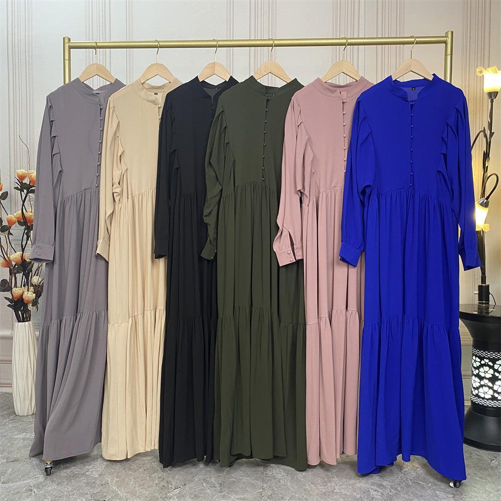 Buy NOW this Modest Dress - Chiffon, loose fit, button up or other Modest Dresses from Rawdah Al-Jennah