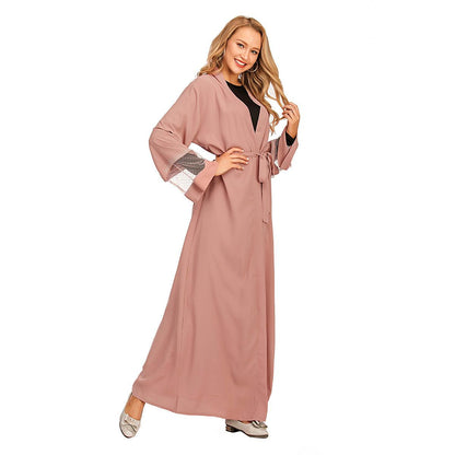 Buy NOW this Modest Dress - Women's Fashion Mesh Stitching Hot Diamond Dress or other Modest Dresses from Rawdah Al-Jennah