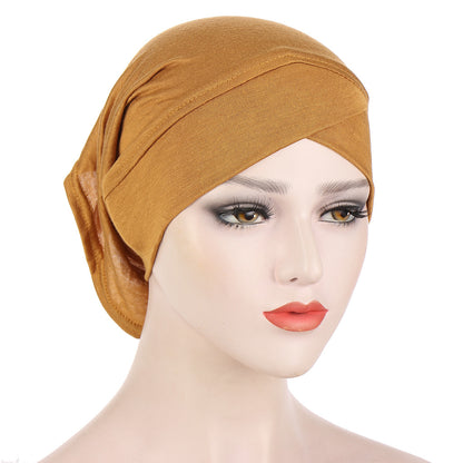 Buy NOW this Hijab - Solid Color Forehead Cross Inner Hijab Cap or other Inner Hijab from Rawdah Al-Jennah