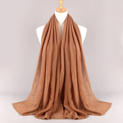 Buy NOW this Hijab - Twill Crumpled Pleated Scarf Women's Bag Headscarf or other Hijab from Rawdah Al-Jennah