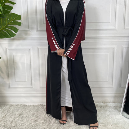 Buy NOW this Abaya - Two tone Patchwork With Buttons or other Abaya from Rawdah Al-Jennah