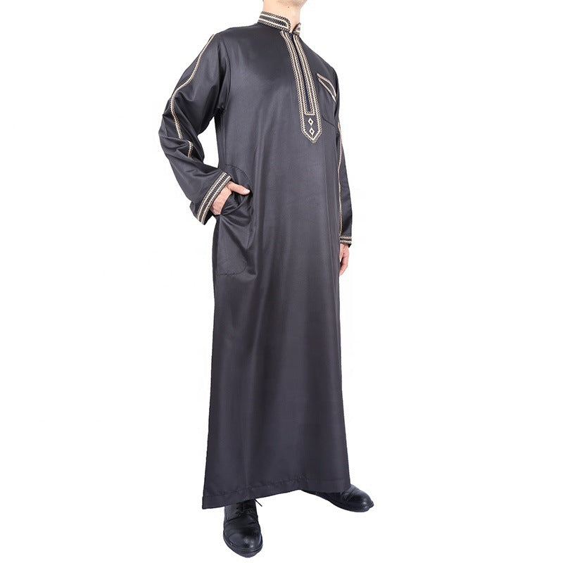 Buy NOW this Men's Thobe / Jalabiya - Polyester Cotton Embroidered Robe or other Thobe / Kandoora / Jalabiya from Rawdah Al-Jennah