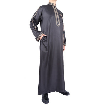 Buy NOW this Men's Thobe / Jalabiya - Polyester Cotton Embroidered Robe or other Thobe / Kandoora / Jalabiya from Rawdah Al-Jennah