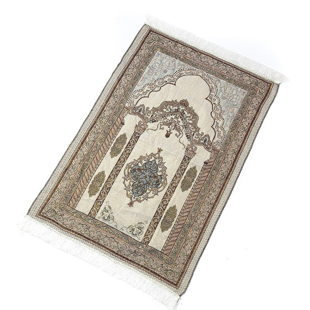 Buy NOW this Prayer Salah Mat - Light Style Machine Woven or other prayer mat from Rawdah Al-Jennah