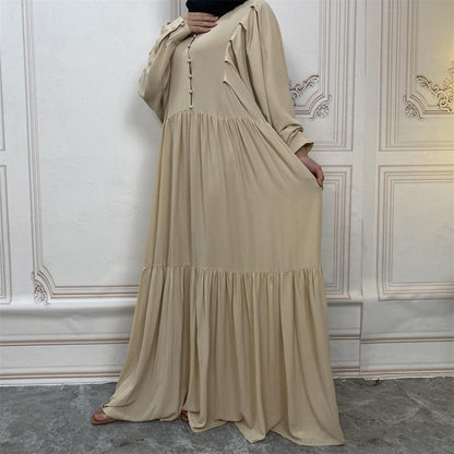 Buy NOW this Modest Dress - Chiffon, loose fit, button up or other Modest Dresses from Rawdah Al-Jennah