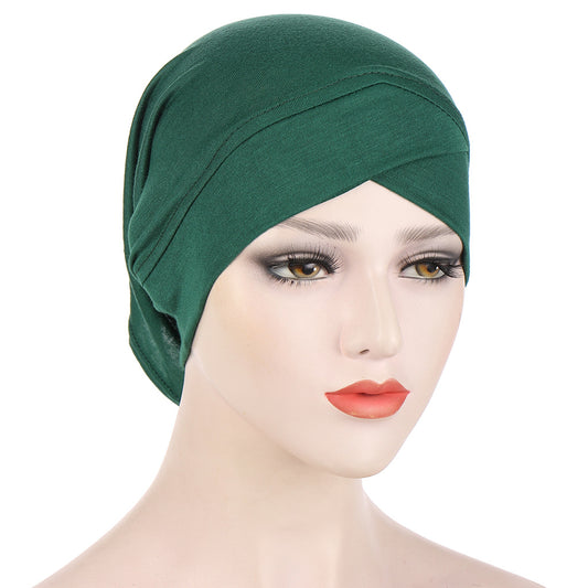 Buy NOW this Hijab - Solid Color Forehead Cross Inner Hijab Cap or other Inner Hijab from Rawdah Al-Jennah