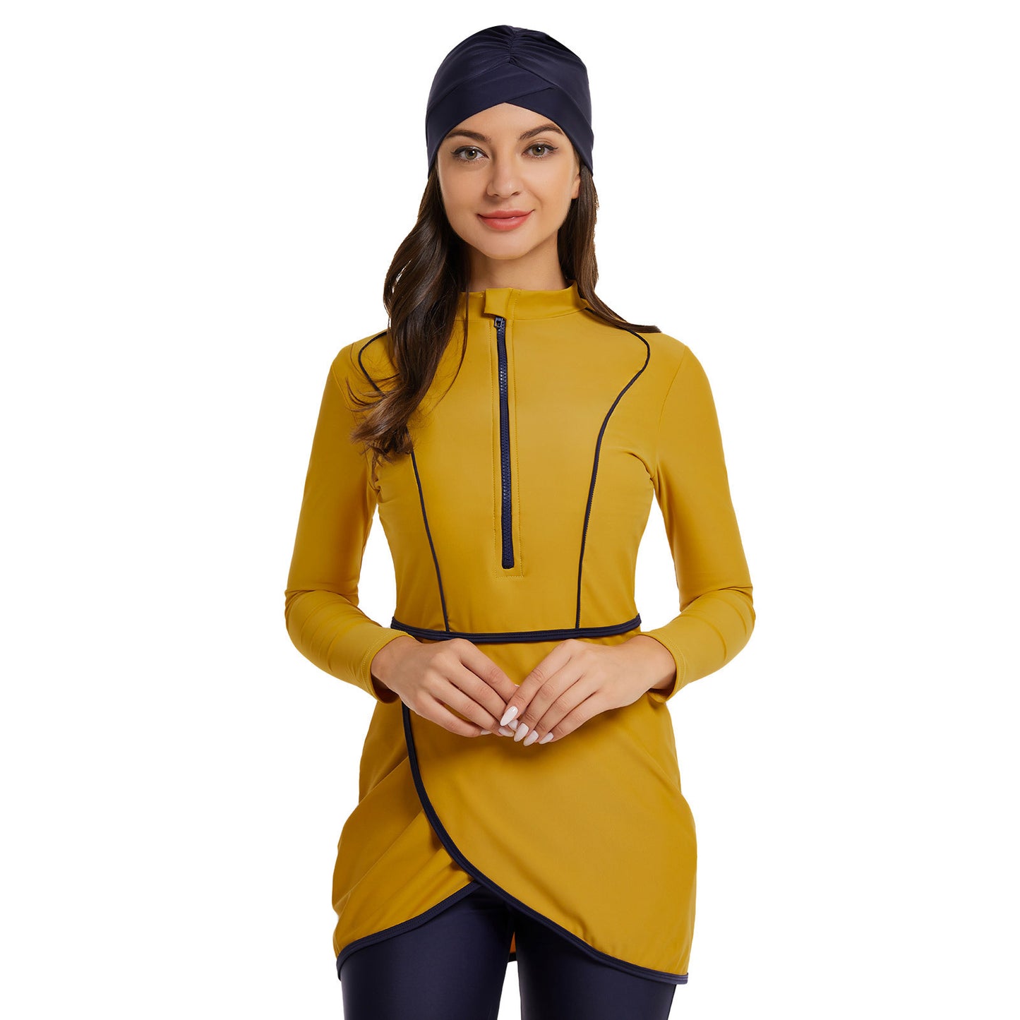 Buy NOW this Swimwear - Modest Women's Swimsuit 3piece Long Sleeve with Pants & Cap or other swimwear from Rawdah Al-Jennah